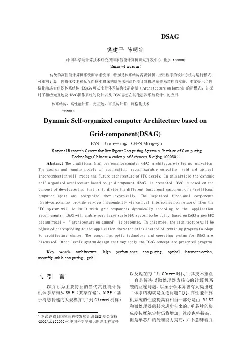 网格化的动态自组织体系结构DSAG