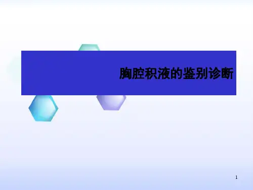 胸腔积液鉴别诊断 ppt课件