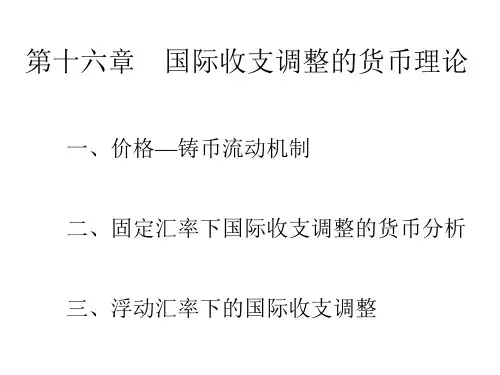国际经济学国际收支调整的货币理论
