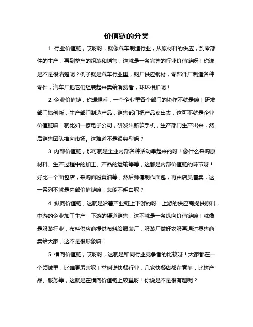 价值链的分类