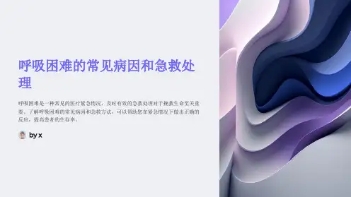 呼吸困难的常见病因和急救处理