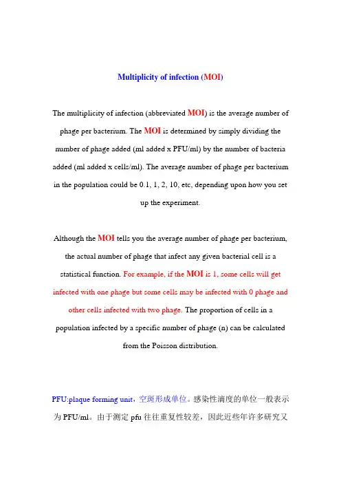 TCID50-MOI-PFU意义及其换算