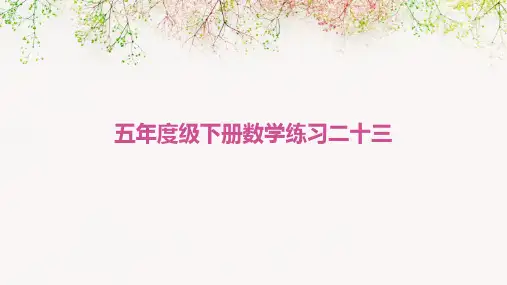 五年度级下册数学练习二十三