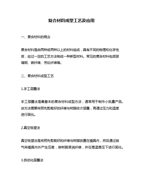 复合材料成型工艺及应用