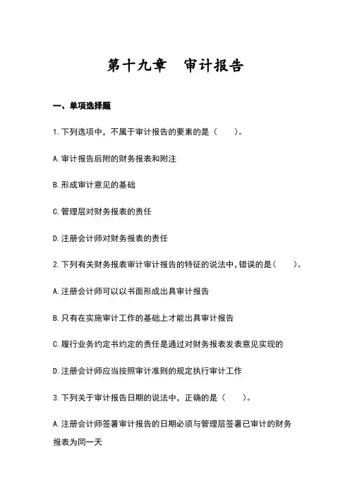 第19章--审计报告