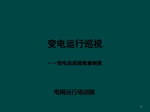 变电运行巡视概述ppt课件