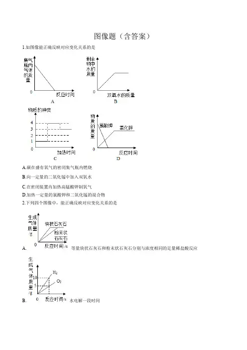2023年中考二轮专题复习图像题练习