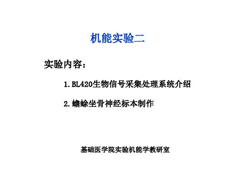 BL420生物信号采集处理系统介绍蟾蜍坐骨神经标本制作