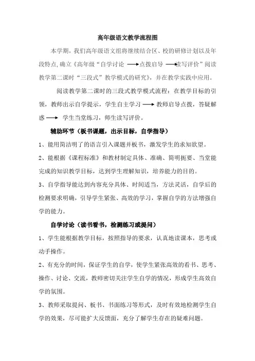 小学高年级语文教学流程图