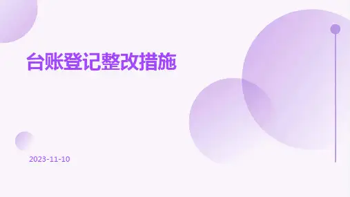 台账登记整改措施