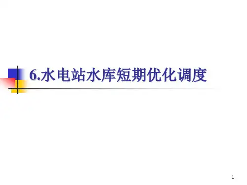 6.水库短期优化调度
