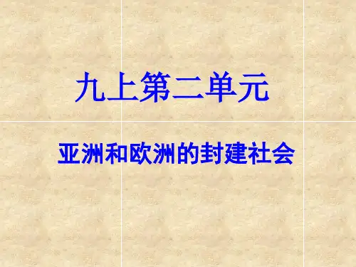 九上册_第二单元亚洲和欧洲的封建社会单元复习课件_人教新课标版