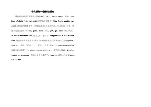 公共英语一级语法要点