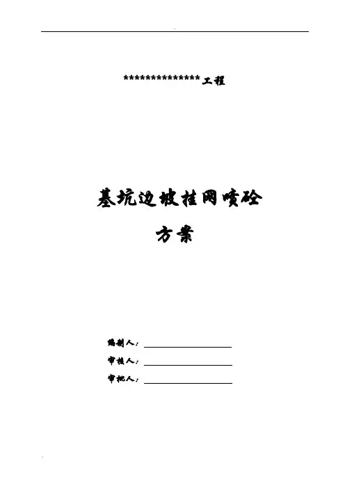 边坡挂网喷浆专项施工方案