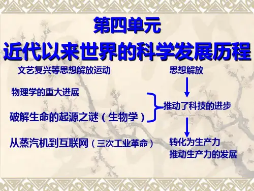 人教版高中历史 必修三第13课 从蒸汽机到互联网