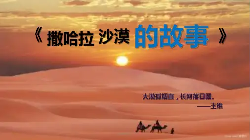 撒哈拉的故事  ppt课件