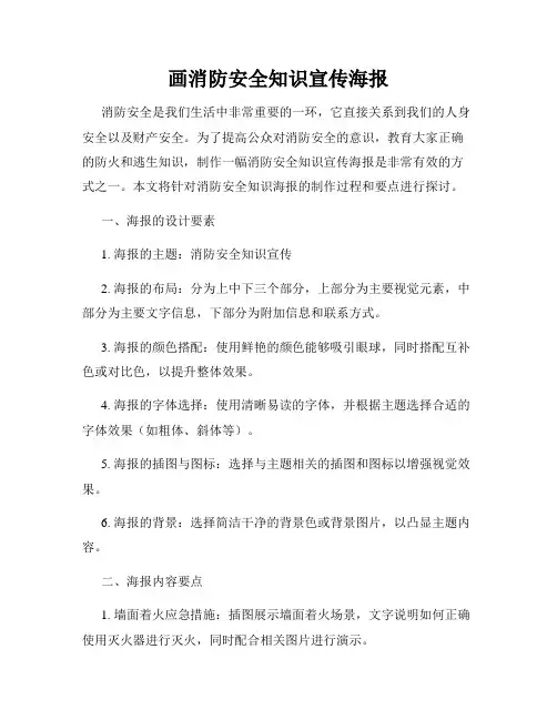 画消防安全知识宣传海报