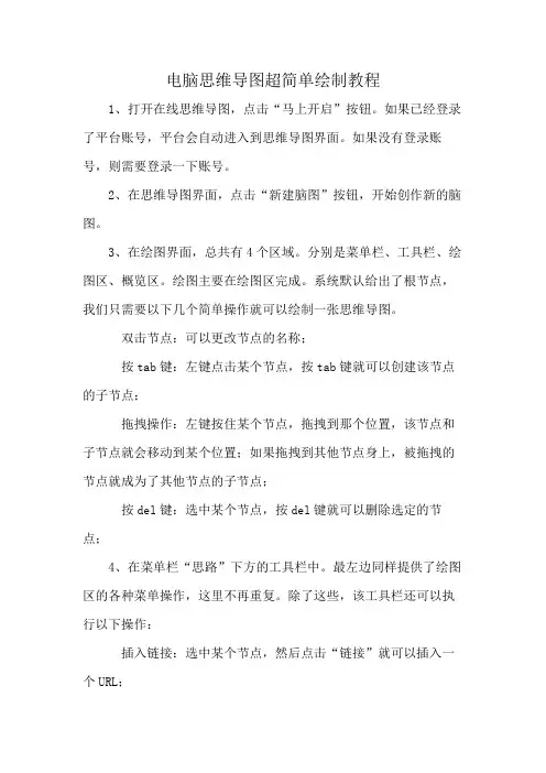 电脑思维导图超简单绘制教程