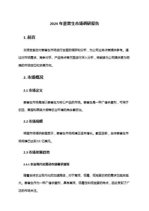 2024年萘普生市场调研报告