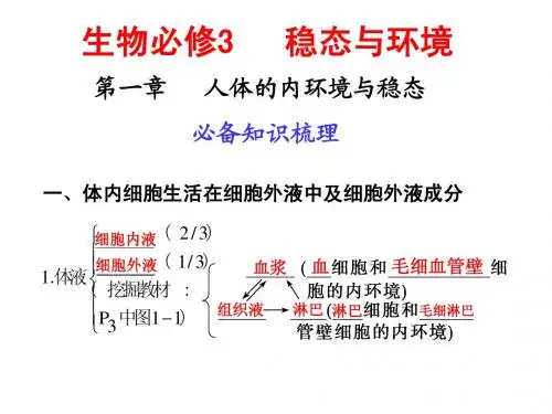 必修3第一章 人体的内环境与稳态