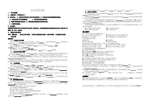 自主学习任务单