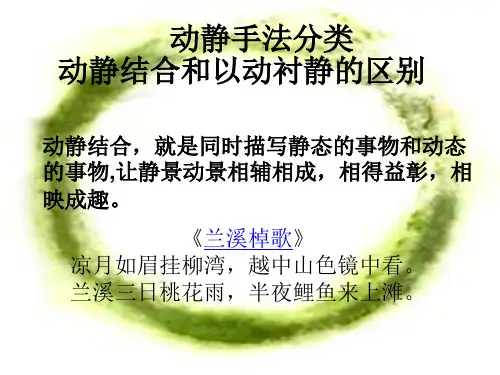 动静结合和以动衬静的区别 ppt课件