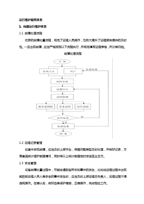 运行维护流程及服务体系