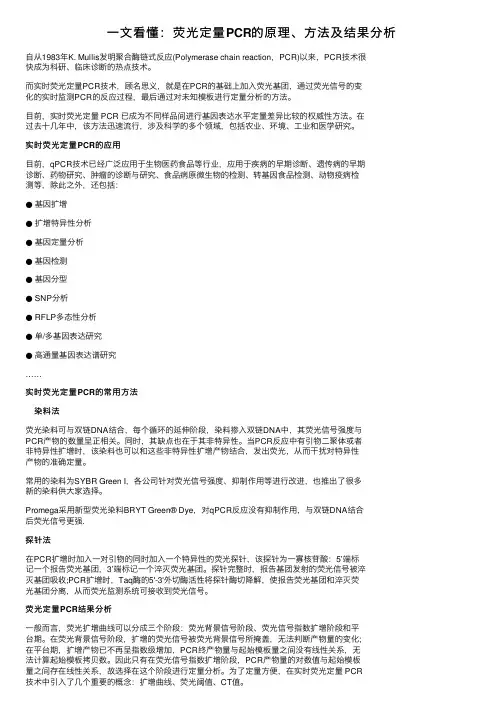 一文看懂：荧光定量PCR的原理、方法及结果分析