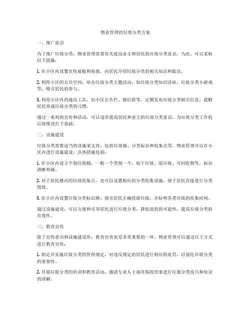 物业管理的垃圾分类方案