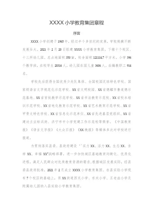 小学教育集团章程
