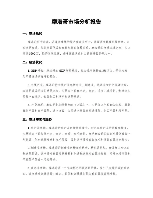 摩洛哥市场分析报告