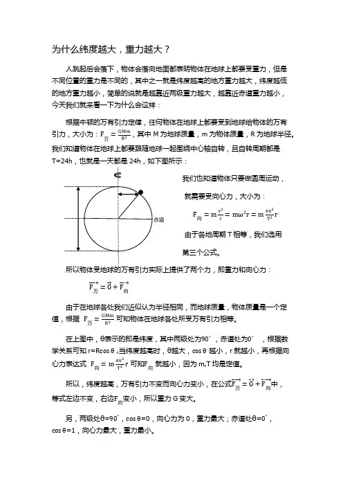 重力影响因素之纬度