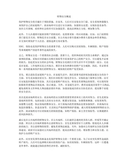 财物安全概述