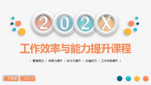 工作效率与能力提升课程PPT教育课件