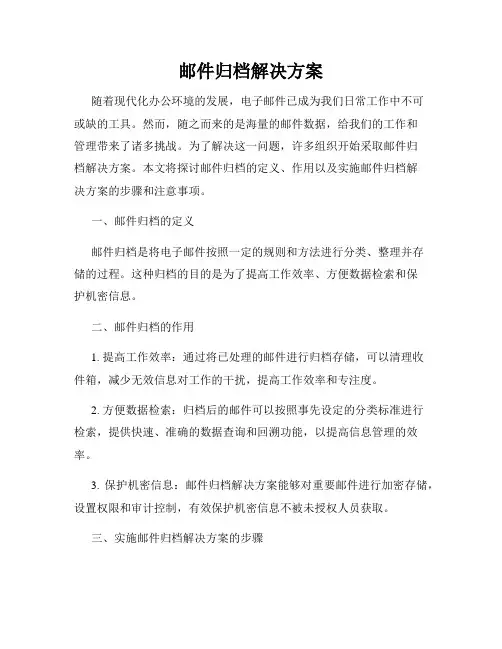 邮件归档解决方案