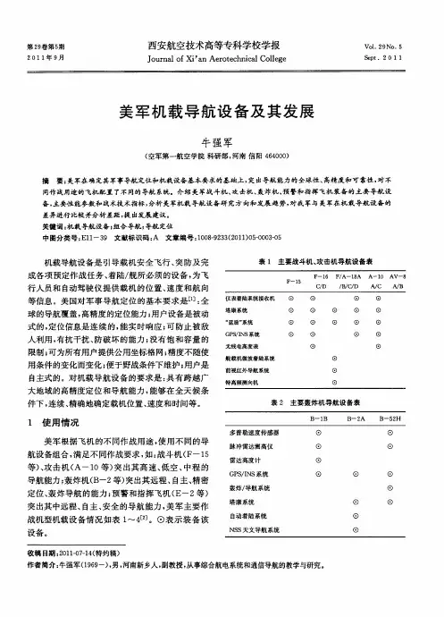 美军机载导航设备及其发展
