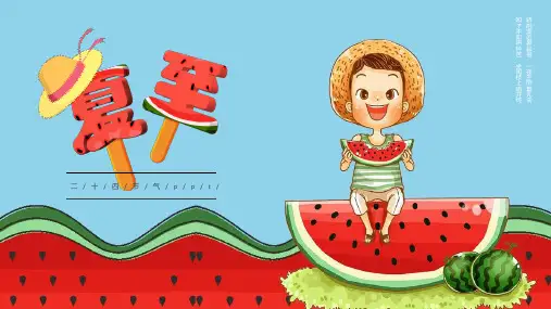 夏至二十四节气之介绍PPT课件