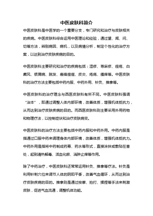 中医皮肤科简介