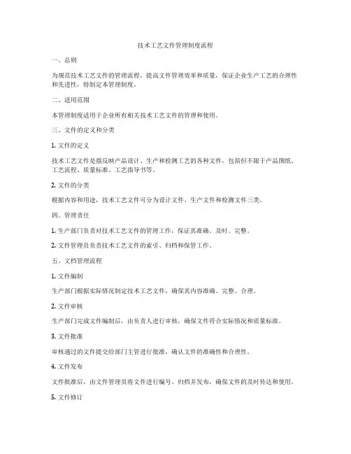 技术工艺文件管理制度流程