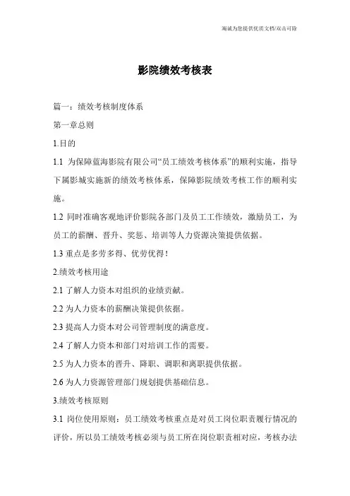 影院绩效考核表_0