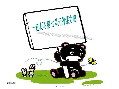 四年级语文上册第七单元复习课件