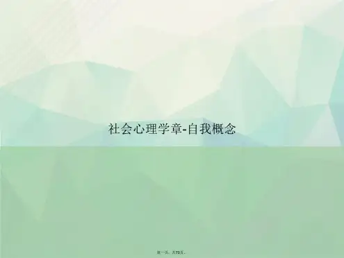 社会心理学章-自我概念讲课文档