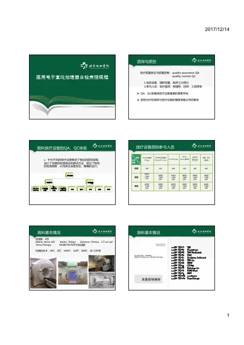 加速器晨检的QA与QC