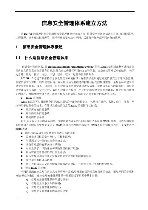ISMS信息安全管理体系建立方法