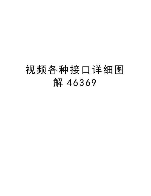 视频各种接口详细图解46369说课材料
