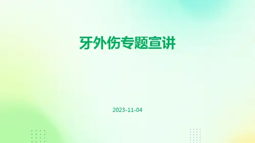 牙外伤专题宣讲