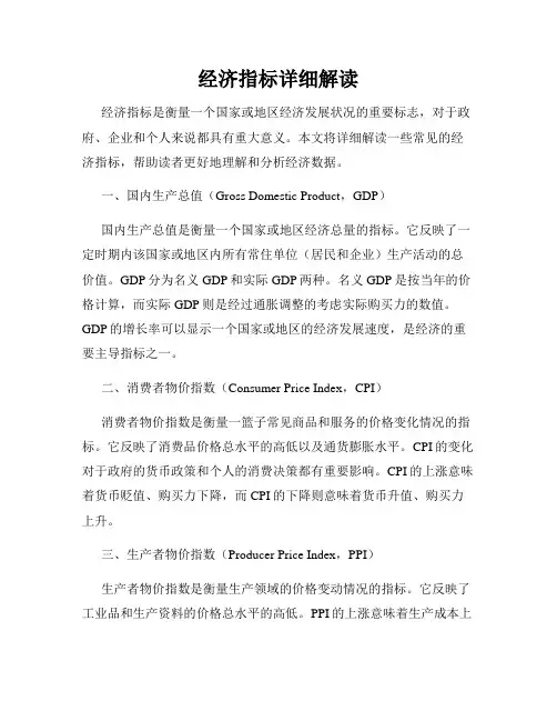 经济指标详细解读