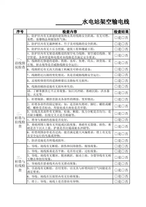 线路巡视作业指导卡