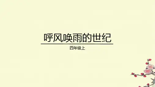 《呼风唤雨的世纪》ppt课件