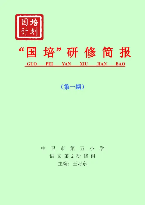 国培简报(王习东)